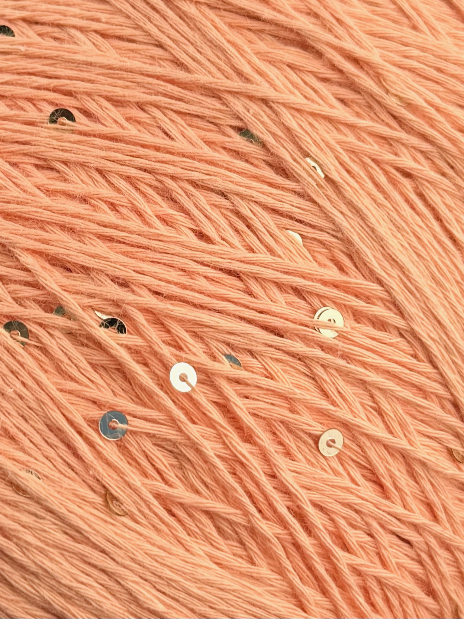 Primavera (Pailletten) 420m/100g – 100% Pima Baumwolle col. Pudriger Lachs